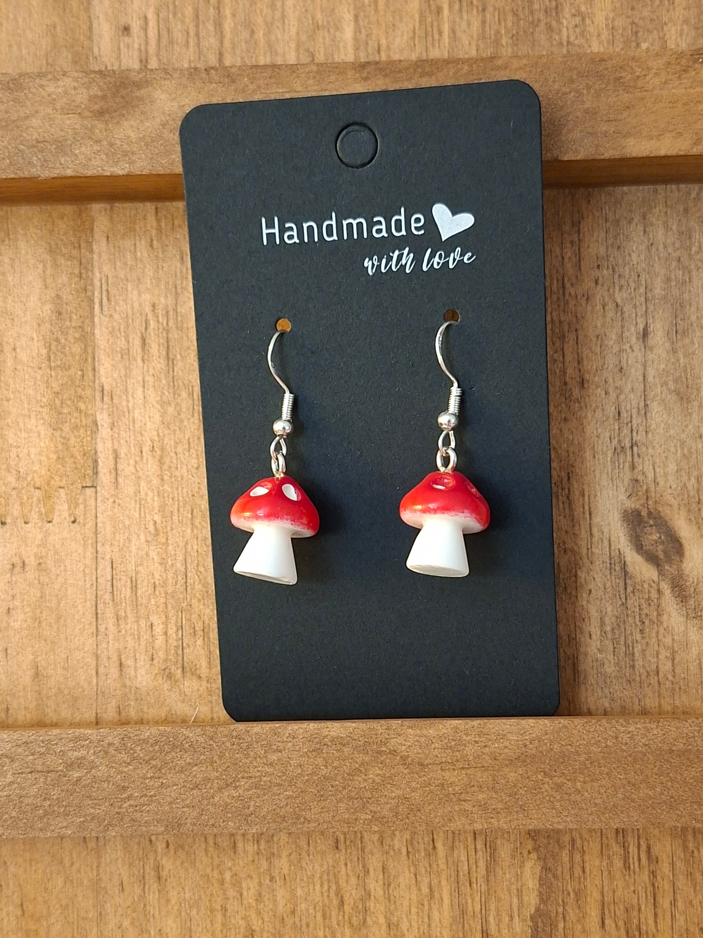 Large mushroom earrings