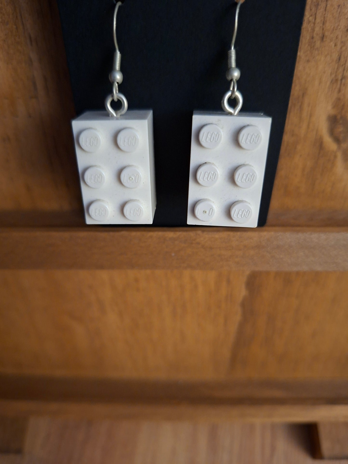 Upcycled lego block earrings