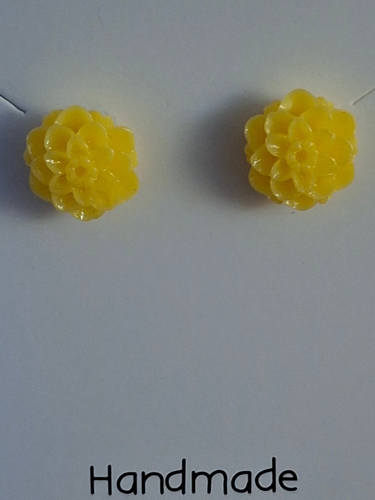 Polymer clay flower stud earrings