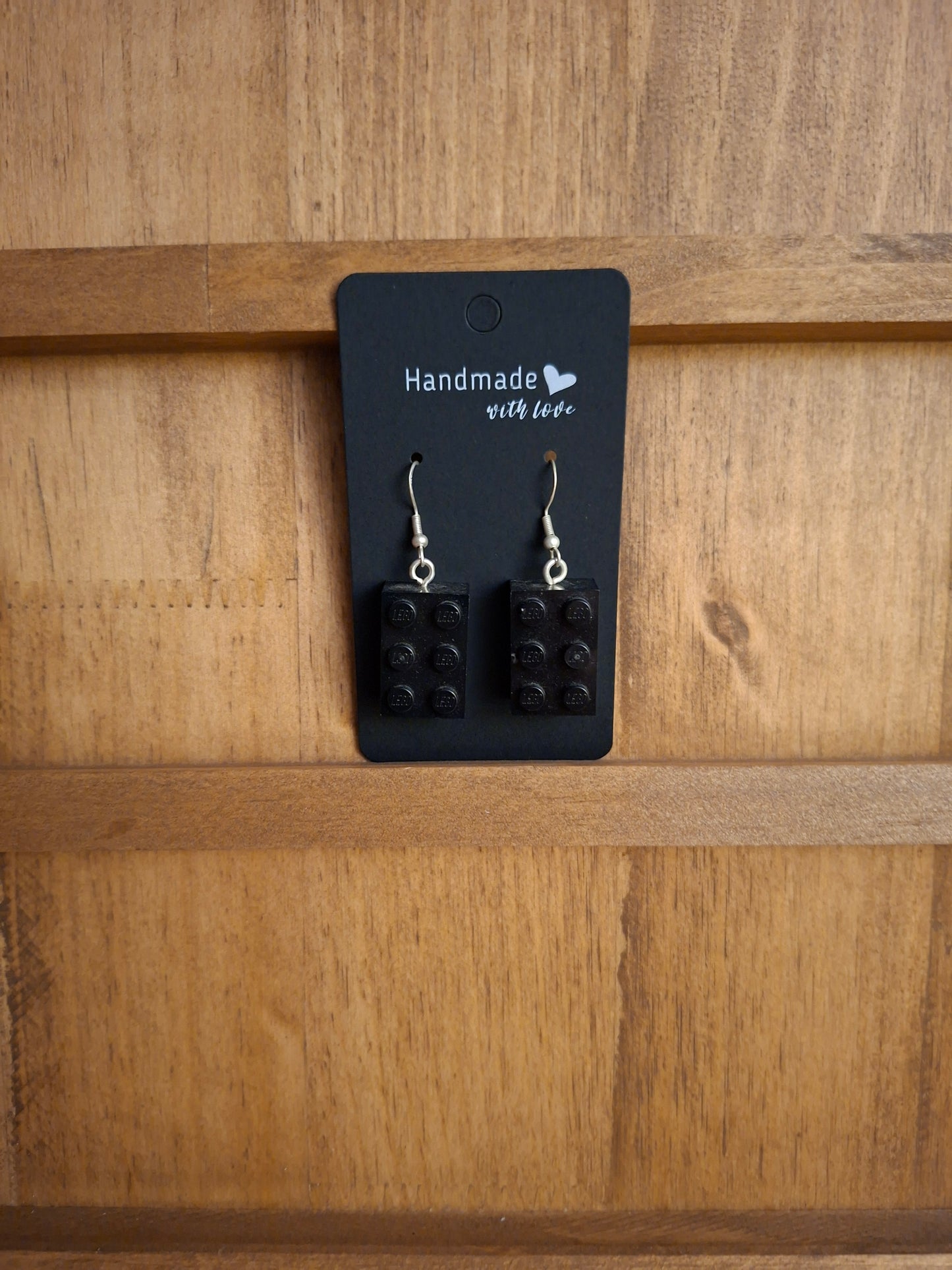 Upcycled lego block earrings