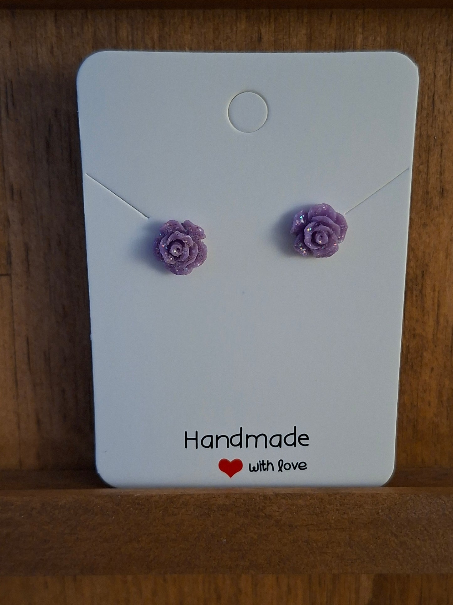 Polymer clay flower stud earrings