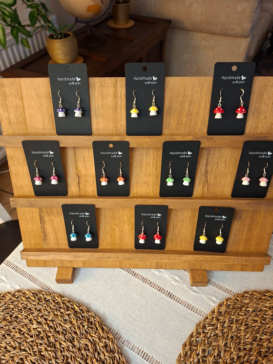 Large mushroom earrings