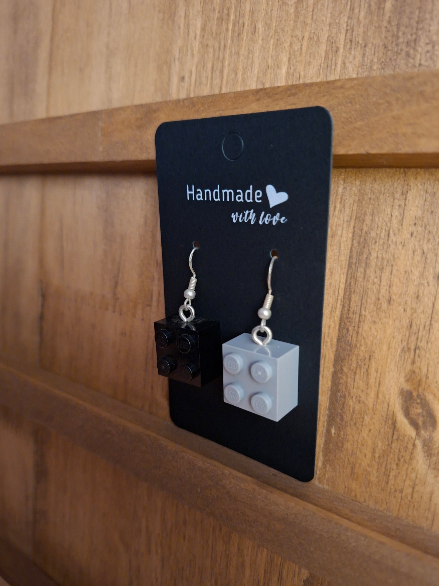 Upcycled lego block earrings