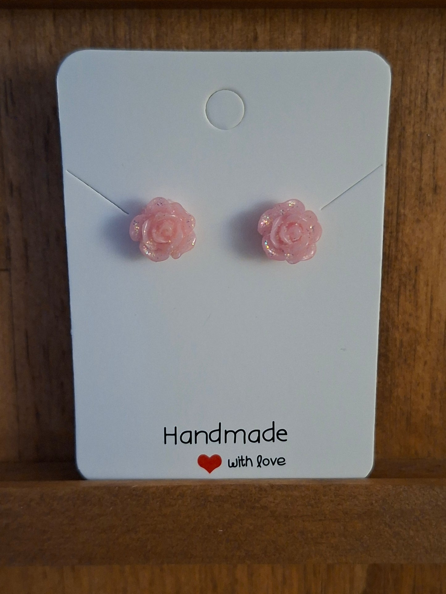 Polymer clay flower stud earrings