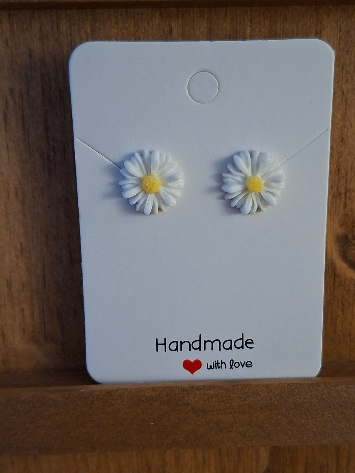 Polymer clay flower stud earrings