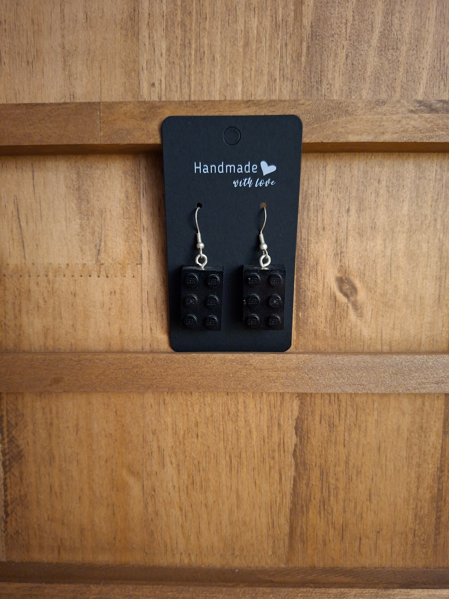 Upcycled lego block earrings