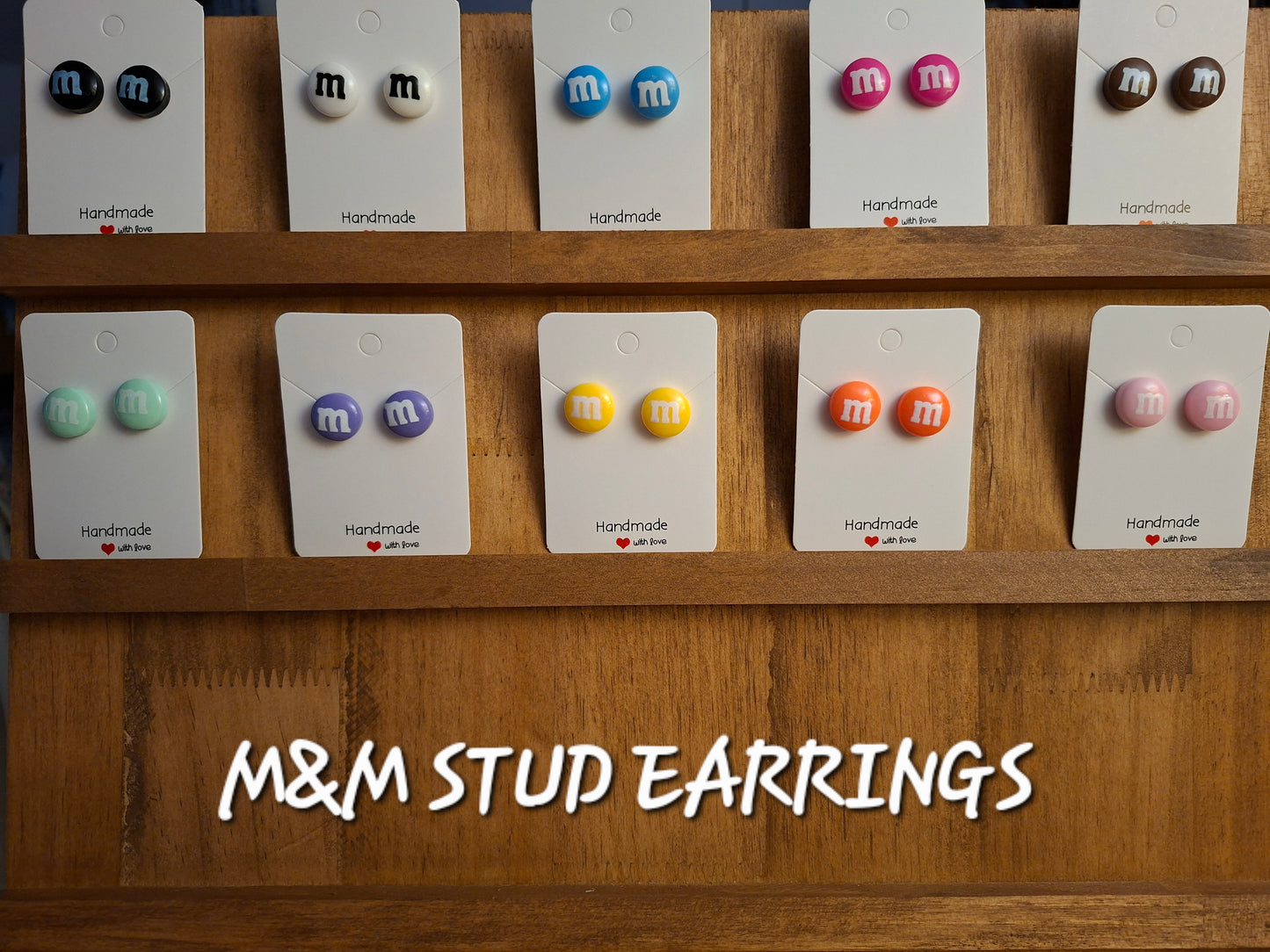 M&M STUD EARRINGS