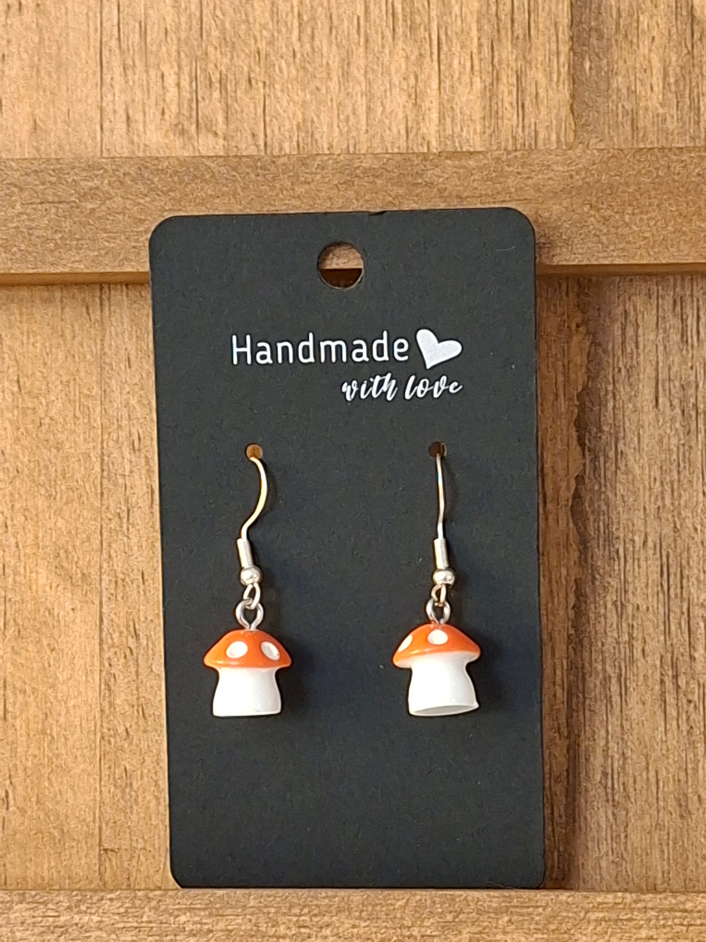 Large mushroom earrings