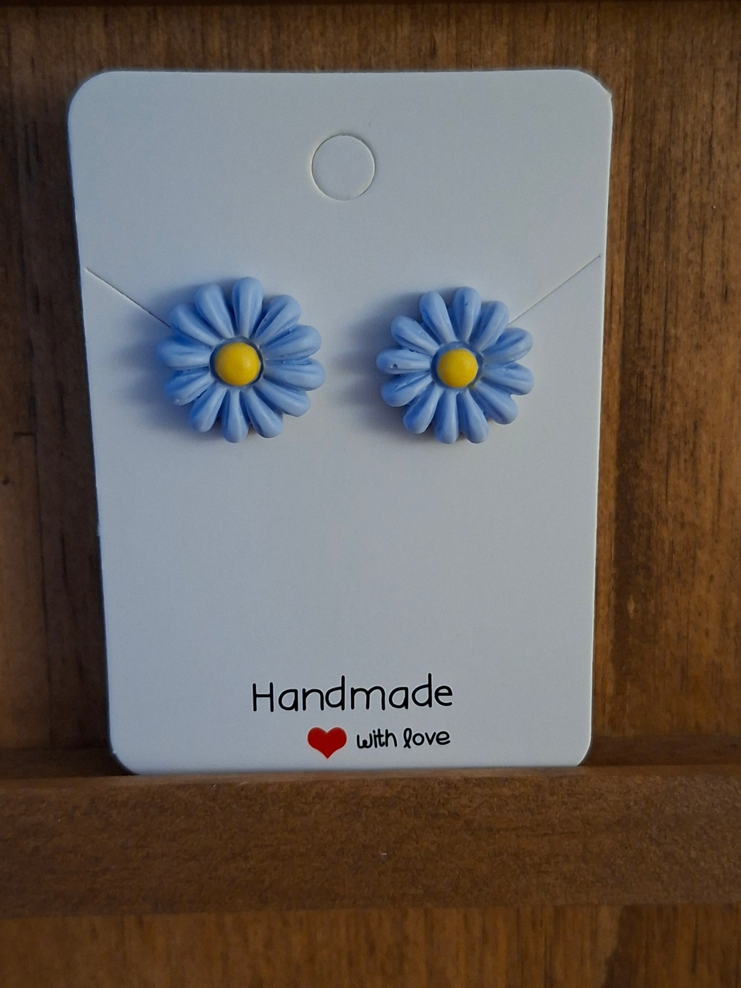 Polymer clay flower stud earrings