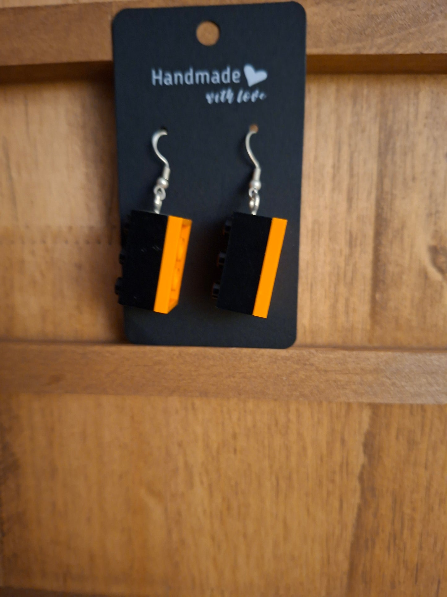 Upcycled lego block earrings