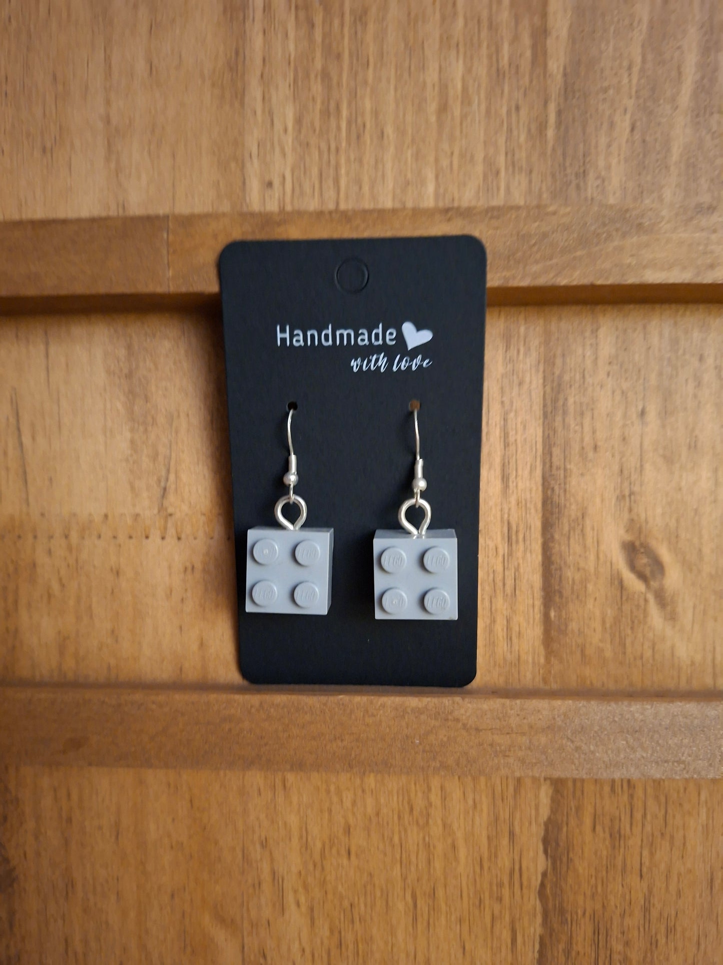 Upcycled lego block earrings