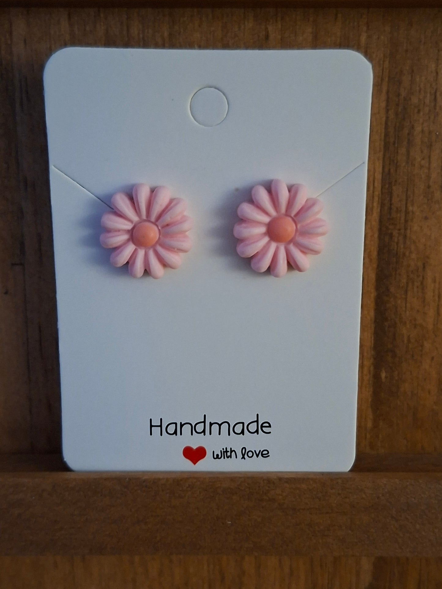 Polymer clay flower stud earrings