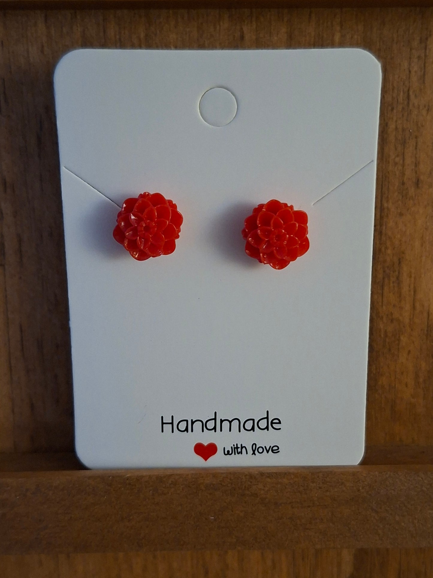 Polymer clay flower stud earrings