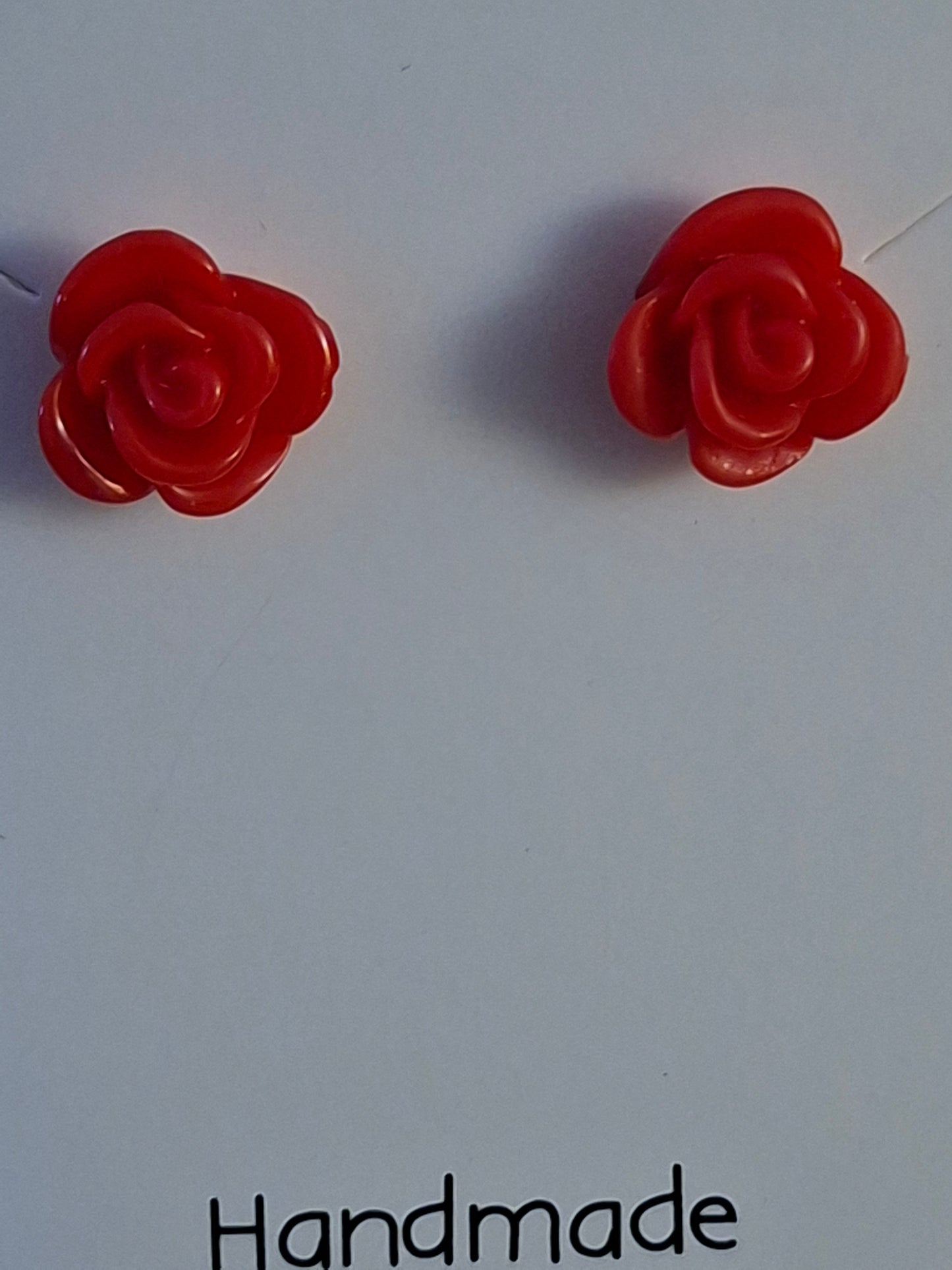Polymer clay flower stud earrings