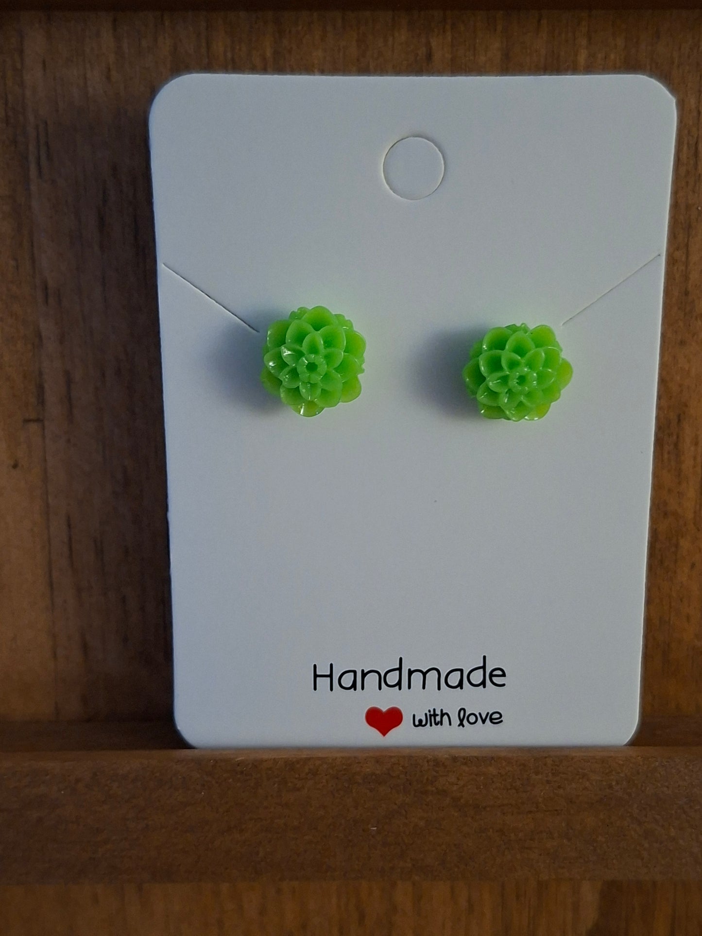 Polymer clay flower stud earrings