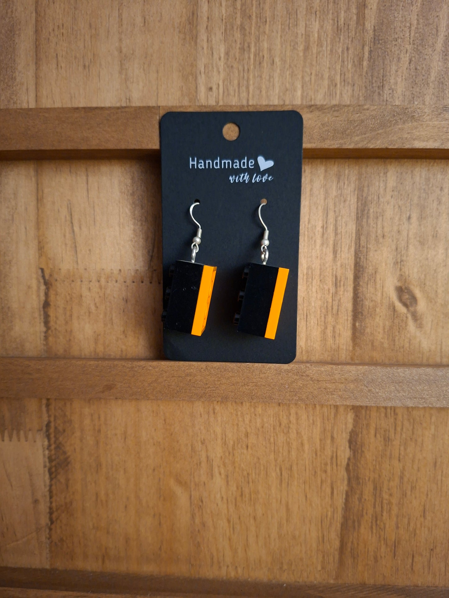 Upcycled lego block earrings